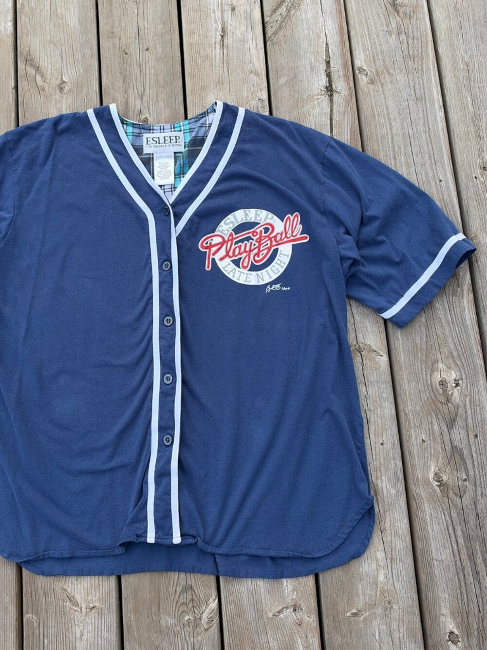 90s baseball lounge sleep shirt